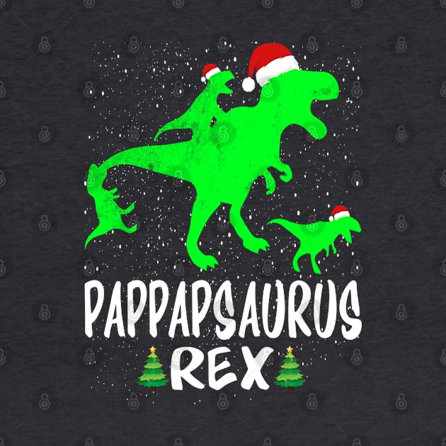 Pap Pap T Rex Matching Family Christmas Dinosaur Shirt by intelus